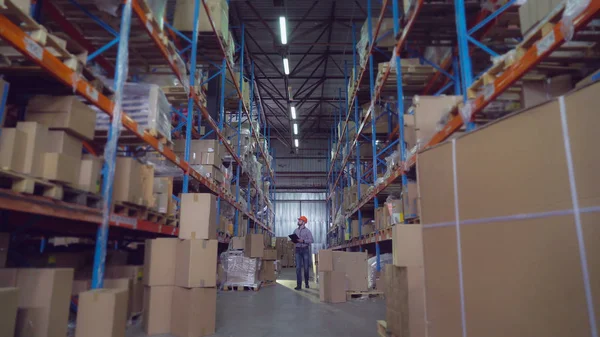 Male working in storehouse. — Stock Photo, Image