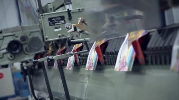 View on printing machine in action — Stock Video