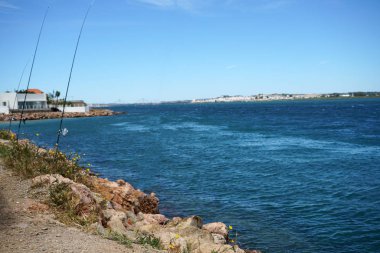 Yalnız Atlantic beach bahar Portekiz ışık ile şişer