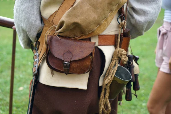 Kleurrijke Drukte Een Middeleeuwen Festival Zomer Duitsland — Stockfoto