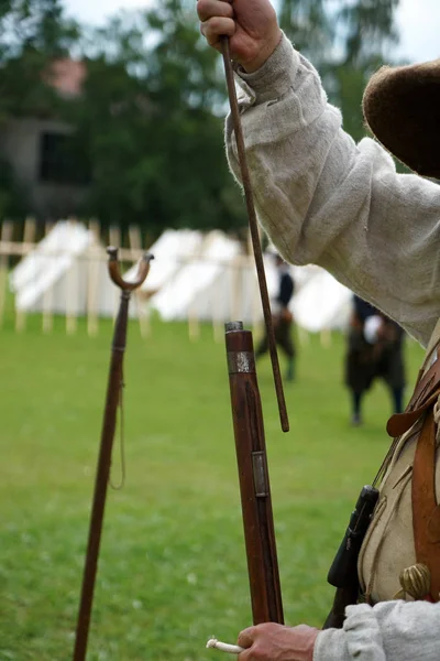 Kolorowe Zgiełku Festiwalu Średniowiecza Lecie Niemczech — Zdjęcie stockowe