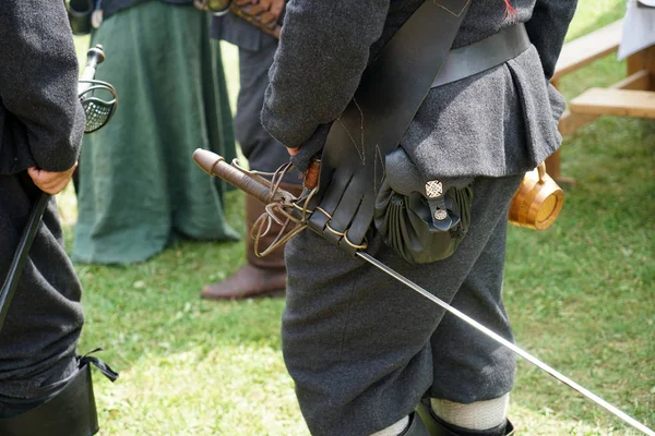 Kolorowe Zgiełku Festiwalu Średniowiecza Lecie Niemczech — Zdjęcie stockowe