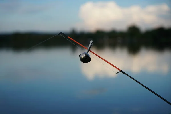 Pesca Alemania Una Cálida Noche Verano Danubio — Foto de Stock