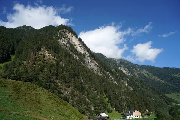 Bergen Mist Gefotografeerd Een Pass Road Oostenrijk Herfst — Stockfoto