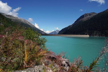 Yüksek dağları içinde belgili tanımlık geçmiş ile Avusturya rezervuar yer alan