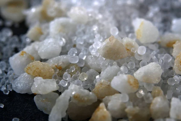 Salz Verschiedenen Formen Mit Der Makrolinse Extrem Vergrößert Ist Fast — Stockfoto