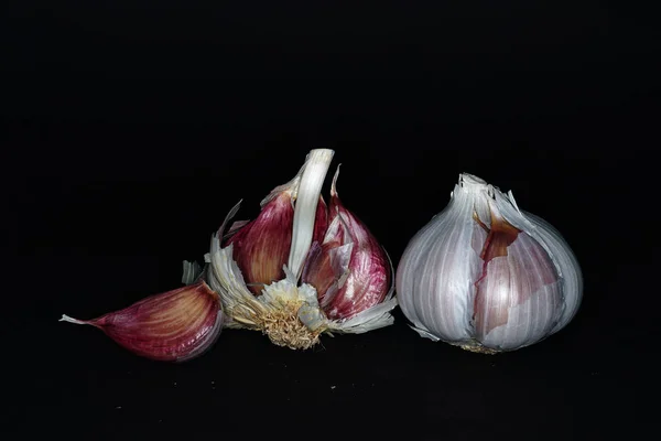Photographed Garlic Several Times Produced Highest Possible Depth Field Focus — Stock Photo, Image