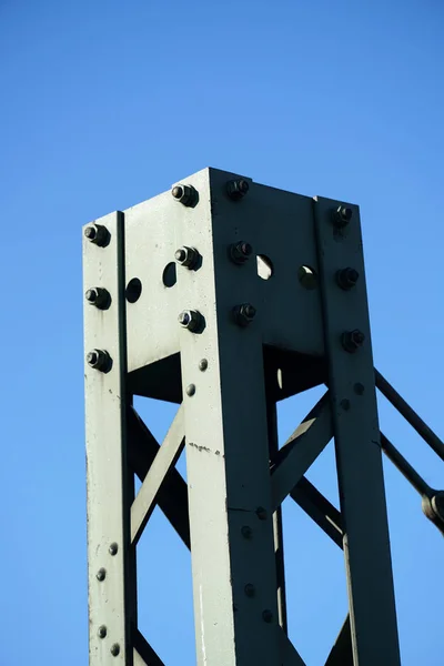 Railroad Railroad Tracks Photographed Bridge Regensburg Good Light — Stock Photo, Image