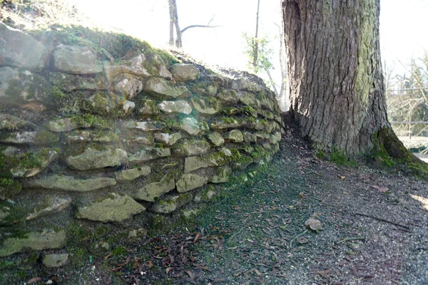 Natural Stones Garden Park Artfully Bricked — Stock Photo, Image