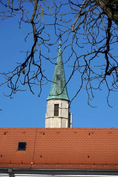 Regensburg Gereja Gereja Tua Dan Foto Katedral Santo Petrus Bawah — Stok Foto