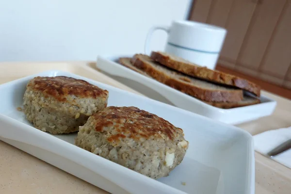 Läckra Köttbullar Stekt Krispiga Bruna Och Serveras Varm — Stockfoto