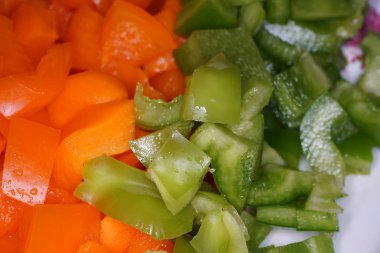 Biber makro ile Alman mutfağında fotoğraflandı