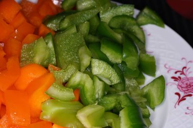 Biber makro ile Alman mutfağında fotoğraflandı