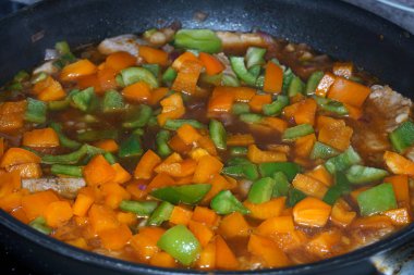 Biber makro ile Alman mutfağında fotoğraflandı