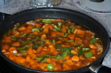 Biber makro ile Alman mutfağında fotoğraflandı