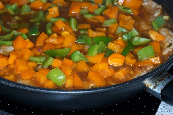 Pimientos Fotografiados Nuestra Cocina Alemana Con Macro — Foto de Stock