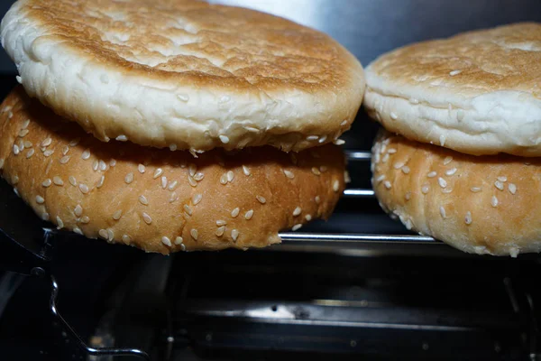 Hamburger Savoureux Dans Votre Propre Cuisine Fabriqué Partir Boeuf — Photo