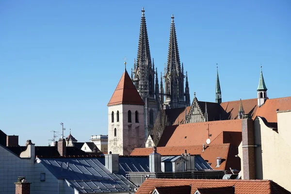 Kathedraal Peter Gebouwd Regensburg Gotische Nog Steeds — Stockfoto