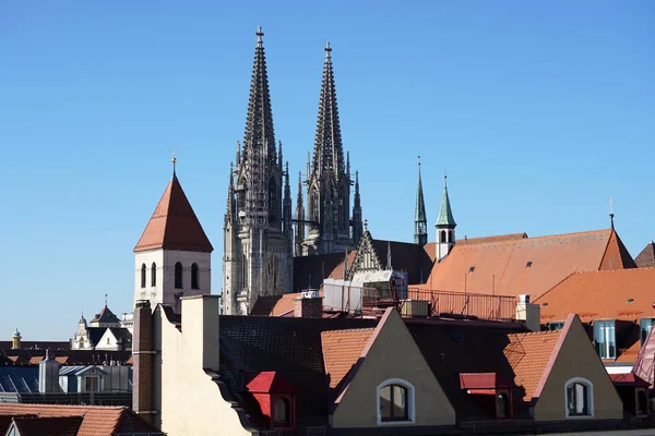 Kathedraal Peter Gebouwd Regensburg Gotische Nog Steeds — Stockfoto