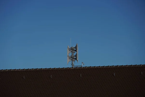 Als Gevolg Van Een Bliksemschicht Die Verplicht Bij Meeste Gebouwen — Stockfoto