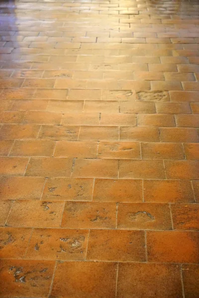 Stone Tile Floors Old Buildings Have Been Proven Hundreds Years — Stock Photo, Image