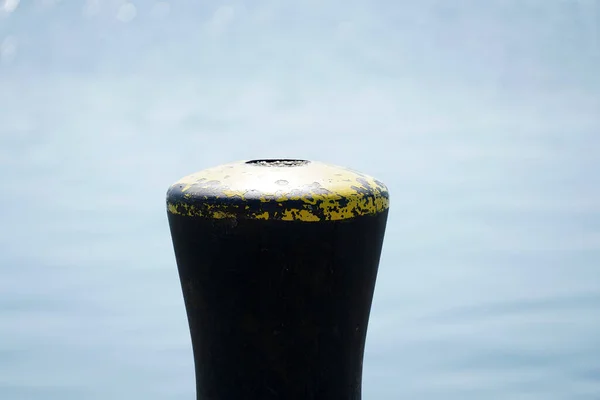 Bollards São Ideais Para Atracar Navios Fotografados Porto — Fotografia de Stock