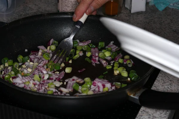 Onion Refines Many Dishes Kitchen — Stock Photo, Image