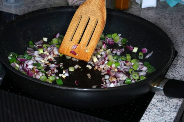 Cebolla Refina Tantos Platos Cocina —  Fotos de Stock