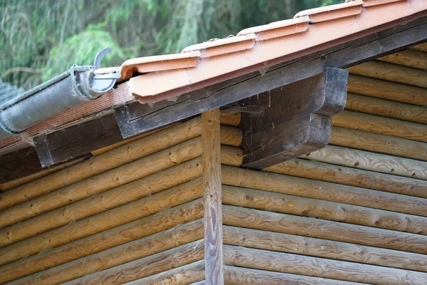 Eine Holzhütte Von Einem Jäger Und Waldarbeiter Wald — Stockfoto