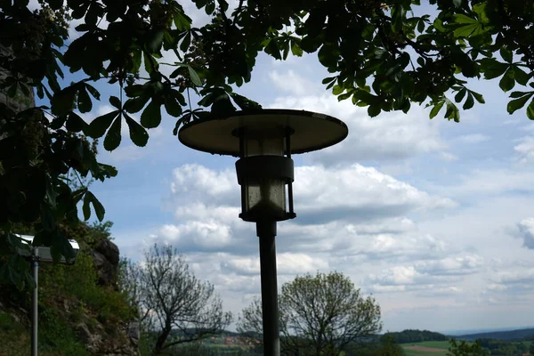 Staré Lampy Cestě Které Jsou Stále Provozu — Stock fotografie