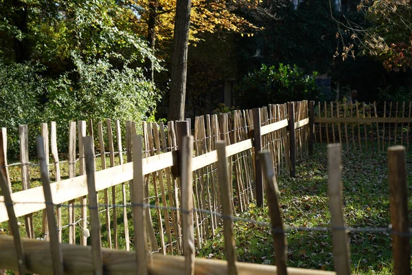 Handcrafted Fence Photographed Outdoors Best Daylight — Stock Photo, Image