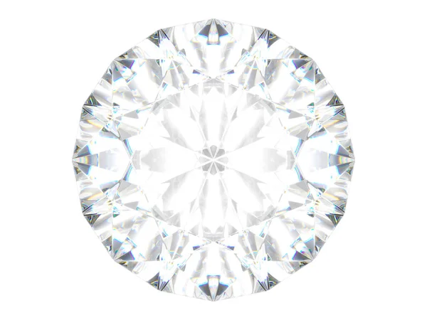 Большой алмазный кристалл вид сверху — стоковое фото