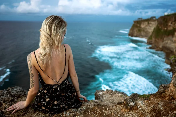 Touristenmädchen Den Bergen Thailands — Stockfoto