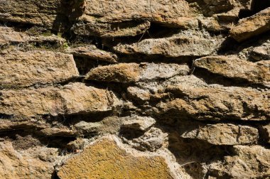 Eski taş tuğla duvarlar doğal toz örümcek ağı ile taş ve çamur dokulu arka plan