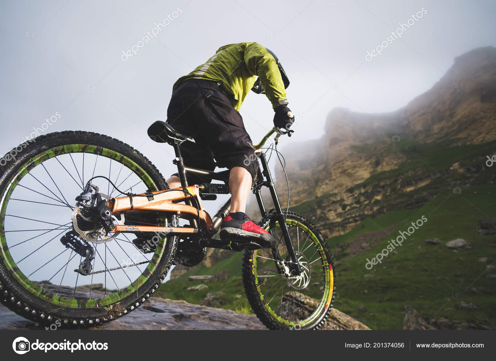 extreme mountain bike riding