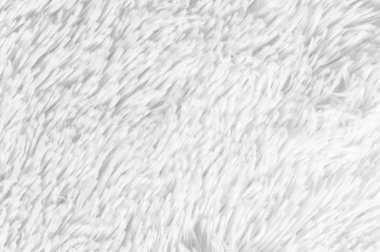 Kabarık ekose polyester uzun yığın gri ile. Rahat ev tekstili. Arka plan, doku