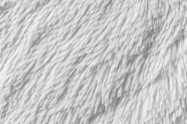 Kabarık ekose polyester uzun yığın gri ile. Rahat ev tekstili. Arka plan, doku