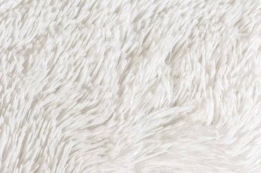 Kabarık ekose polyester uzun yığın gri ile. Rahat ev tekstili. Arka plan, doku