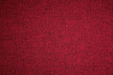 Dokulu arka plan yüzeyi Tekstil döşemelik mobilya yakın çekim. Kırmızı renk kumaş yapısı