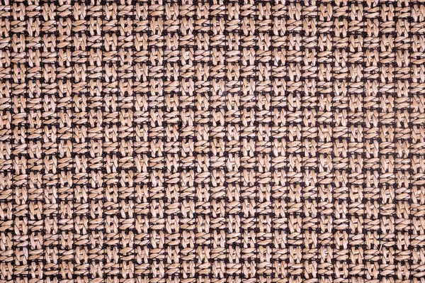 Texturierte Hintergrundoberfläche von textilen Polstermöbeln in Nahaufnahme. Gewebestruktur mit brauner Farbe — Stockfoto