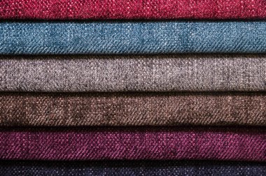 Hacimsel arka plan Tekstil mobilya döşeme desenleri çok renkli çizgili. Ev konfor kavramı