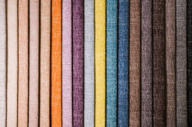 Hacimsel arka plan Tekstil mobilya döşeme desenleri çok renkli çizgili. Ev konfor kavramı