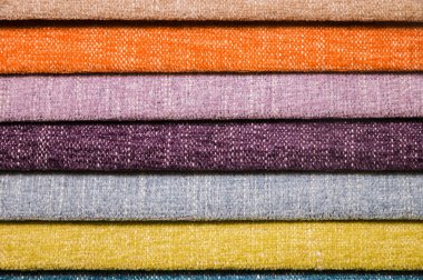 Hacimsel arka plan Tekstil mobilya döşeme desenleri çok renkli çizgili. Ev konfor kavramı