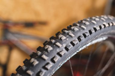 Dağ bisikleti lastiği lastik closeup ev atölye