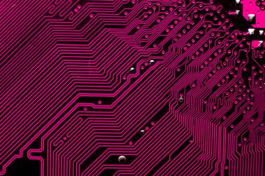 Dijital çip, arka plan teknolojisi, anakart. Elektronik devrelerin makro fotoğrafçılığı. Teknoloji sembolü. Yakın plan..