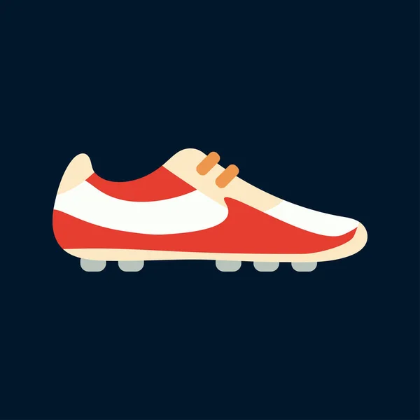 Scarpe da ginnastica con icone a colori vettoriali, stivali da strike. Attrezzature sportive, simbolo di successo. Attività agonistica atletica. Baseball, allenamento di rugby. Illustrazione in stile retrò ed elemento per carta da parati di design — Vettoriale Stock