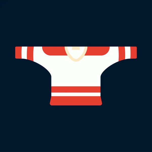Färg vektor ikonen hockey, rugby, baseball enhetlig skjorta och jacka. Sport utrustning framgång symbol. Atletisk tävling aktivitet. College utomhusträning lagspel. Retro stil illustration element. — Stock vektor