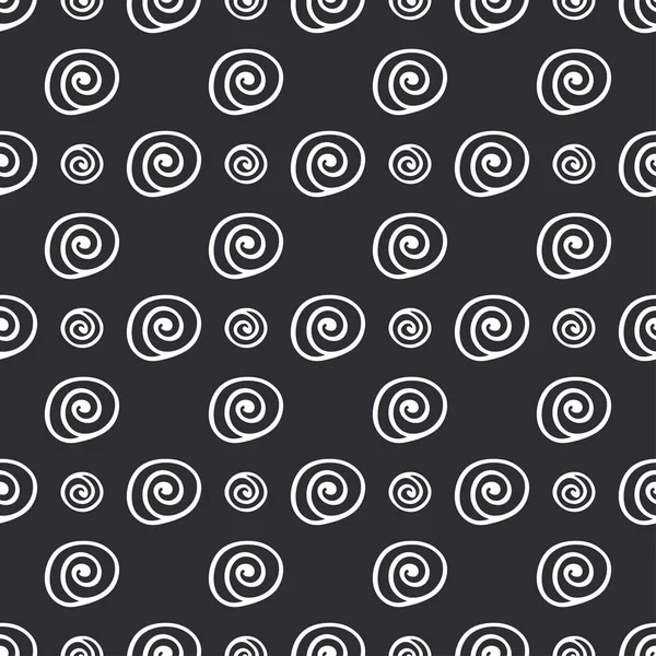 Soyut sarmal kabukları moda düz sorunsuz vektör desen. Basitleştirilmiş retro illüstrasyon. Kaydırma scrapbook Kağıt arka plan. Minimalist tarzı doodle. Öğe tasarım, duvar kağıdı, baskı kumaş.
