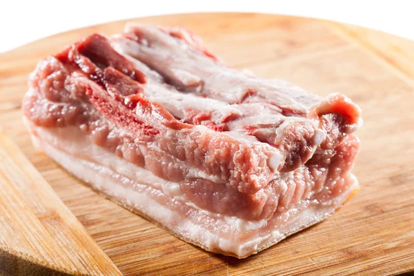Gros Morceau Bacon Avec Viande — Photo