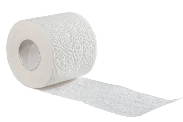 Roll White Toilet Paper White Background — Stock Photo, Image